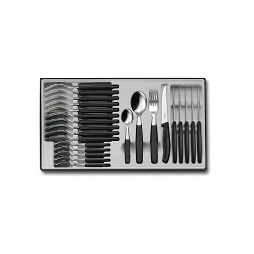 Victorinox-Tafelbesteck-Set, schwarz 6.7233.24, 24-teilig, "Swiss Classic" Produktbild 0 L