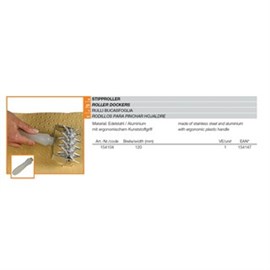 Edelstahl/Aluminium-Stipproller 12 cm breit, KU-Handgriff Produktbild