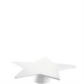Deko-Stern auf Fuß, weiß B.: 35 cm, Keramik, Leonardo Produktbild