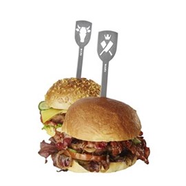 GEFU Hamburger-Spieße TORRO, 2-teilig mit Motiv am Griff/ Edelstahl Produktbild