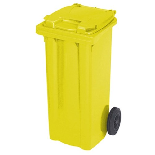 Mülltonne-Kunststoff, gelb Inh.: 120 L / fahrbar Produktbild 0 L