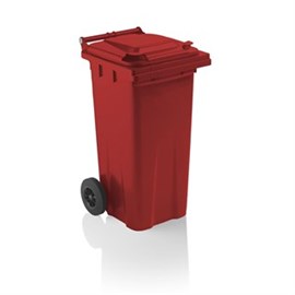 Mülltonne-Kunststoff, rot Inh.: 120 L / fahrbar Produktbild