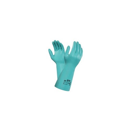 Handschuh Sol-Vex Gr. 10 grün, Nitril, 380 mm lang Produktbild 0 L