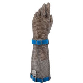 Stechschutzhandschuh Euroflex magnetic blau/ Gr. L, lange Stulpe Produktbild