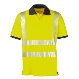 Warnschutz-Poloshirt Gr. 3XL leuchtgelb/grau Produktbild