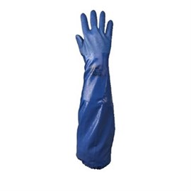 Chemikalienschutzhandschuh Gr. XL/11 "NSK 26" blau, Nitril, ca. 650 mm lang Produktbild