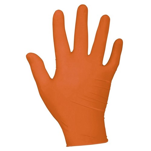 Nitril-Einweghandschuhe Gr. L orange, puderfrei, Pack 100 St. Produktbild 0 L