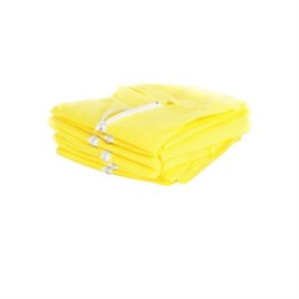 Einweg-Kittel PP Gr. XXL gelb, mit Stehkragen und Reißverschluss Produktbild
