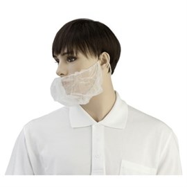 Einweg-Bartmasken PP "Ehlert Profi" weiß, Elastikband, 54 x 24 cm Produktbild