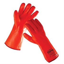 Handschuh Flamingo Gr. 11 orange, PVC, 350 mm lang Produktbild