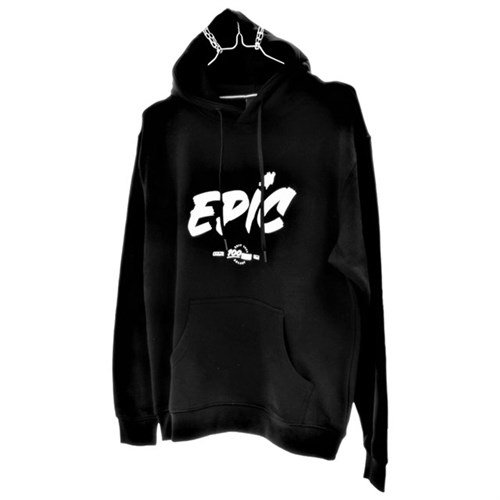 Sweat-Shirt mit Kapuze Gr. L schwarz Druck: EPIC Produktbild