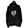 Sweat-Shirt mit Kapuze Gr. L schwarz Druck: We Will Rock You Produktbild