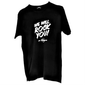 T-Shirt Gr. XL schwarz Druck: We Will Rock You Produktbild