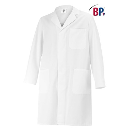 Mantel für Sie & Ihn Gr. L weiß, 1/1 Länge, 100 % BW, Produktbild 0 L