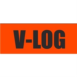 Klebeband PP orange bedruckt 1-fbg. Druck "V-LOG" Produktbild