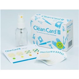 Clean Card® PRO Starter-Kit, Pack 25 St. Abreibetest mit Farbvergleichskarte zur Auswertung Produktbild