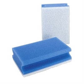 Putzschwamm, blau-weiß 8,6 x 15,3 x 4,2 cm, Pack 10 St. Produktbild